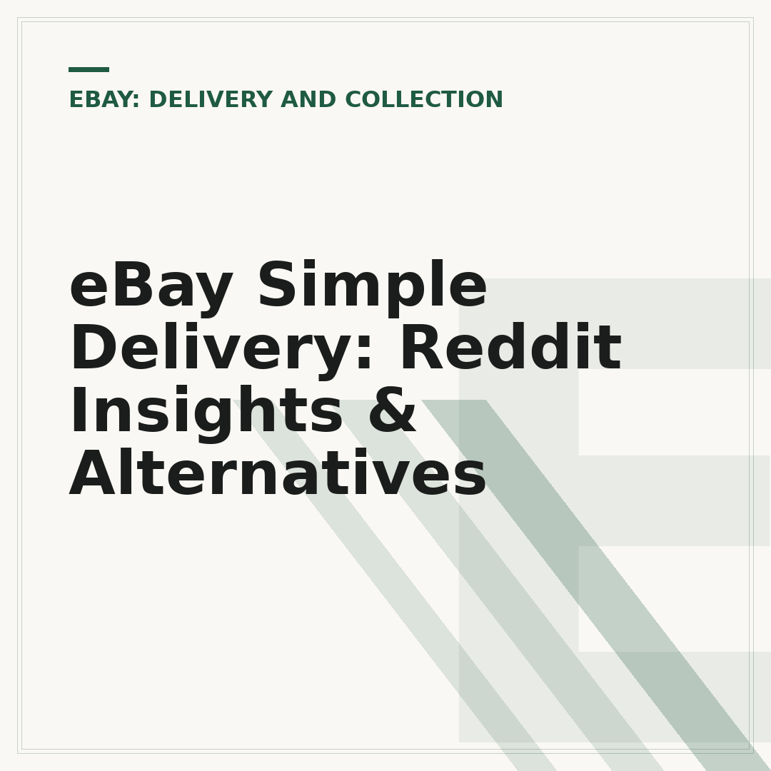 eBay Simple Delivery: Reddit Insights & Alternatives
