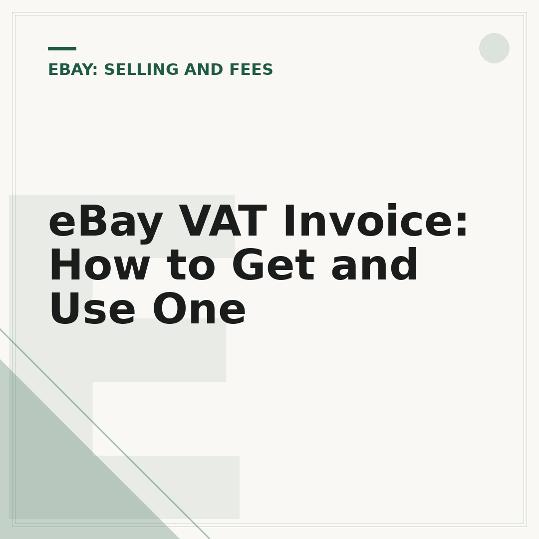eBay VAT Invoice: How to Get and Use One