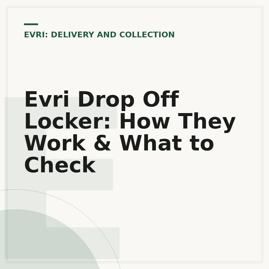 Evri Drop Off Locker: How They Work & What to Check