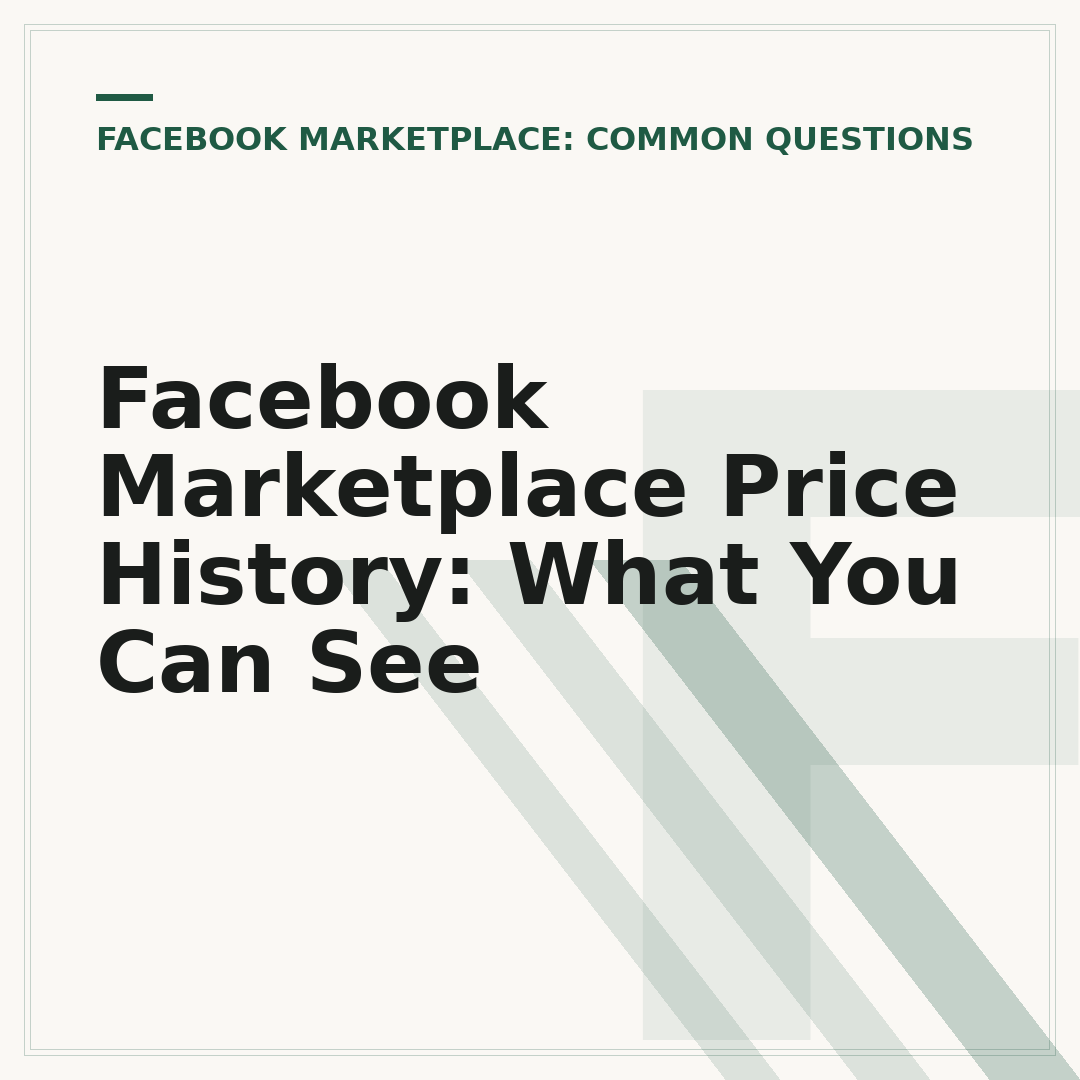 Facebook Marketplace Price History: What You Can See