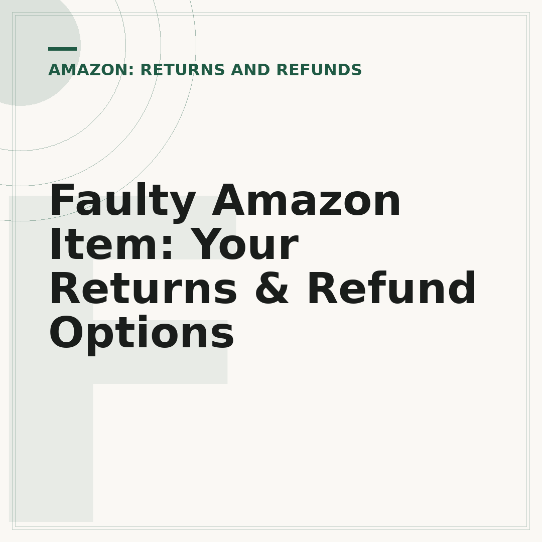 Faulty Amazon Item: Your Returns & Refund Options