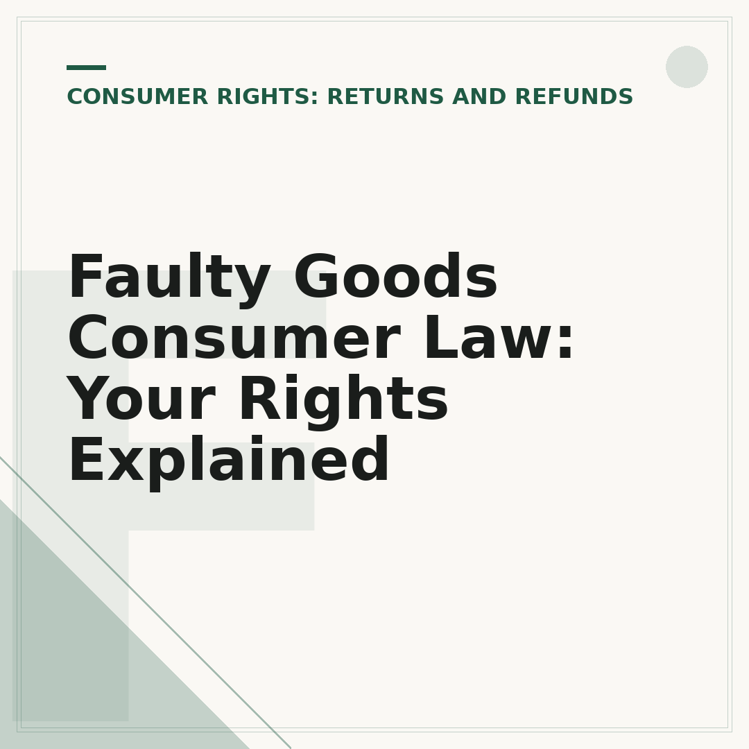 Faulty Goods Consumer Law: Your Rights Explained
