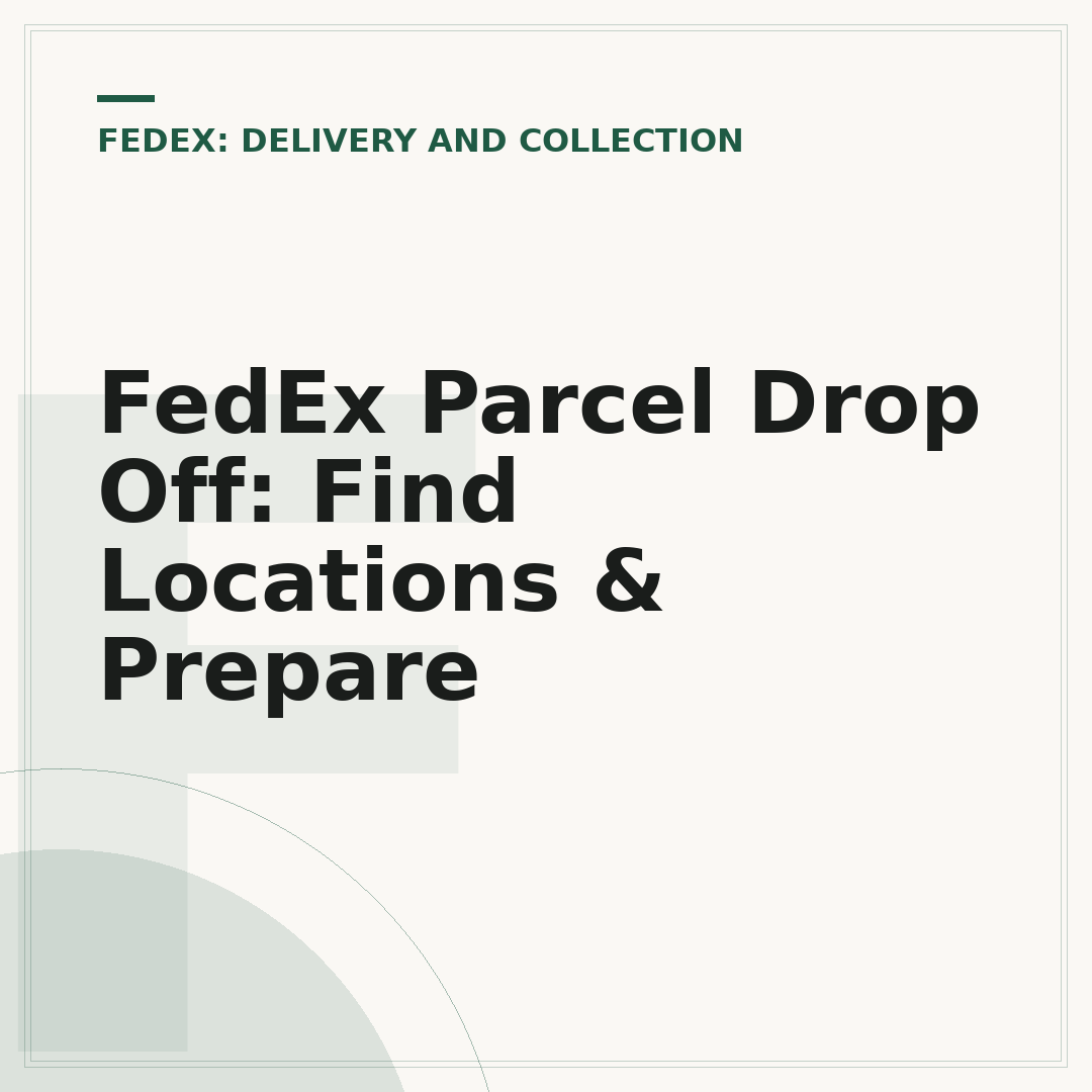 FedEx Parcel Drop Off: Find Locations & Prepare