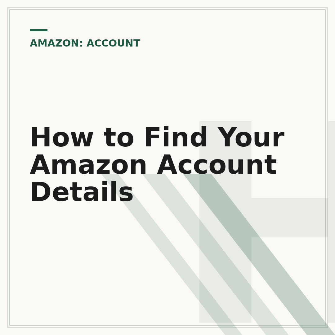 How to Find Your Amazon Account Details