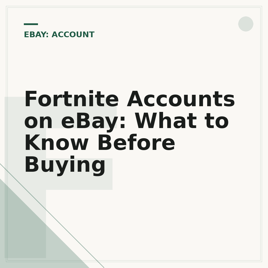 Fortnite Accounts on eBay: What to Know Before Buying