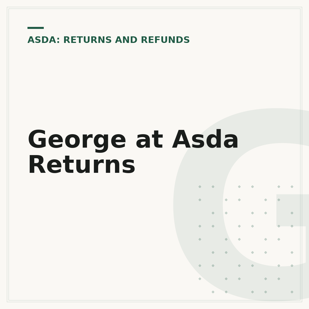 George at Asda Returns