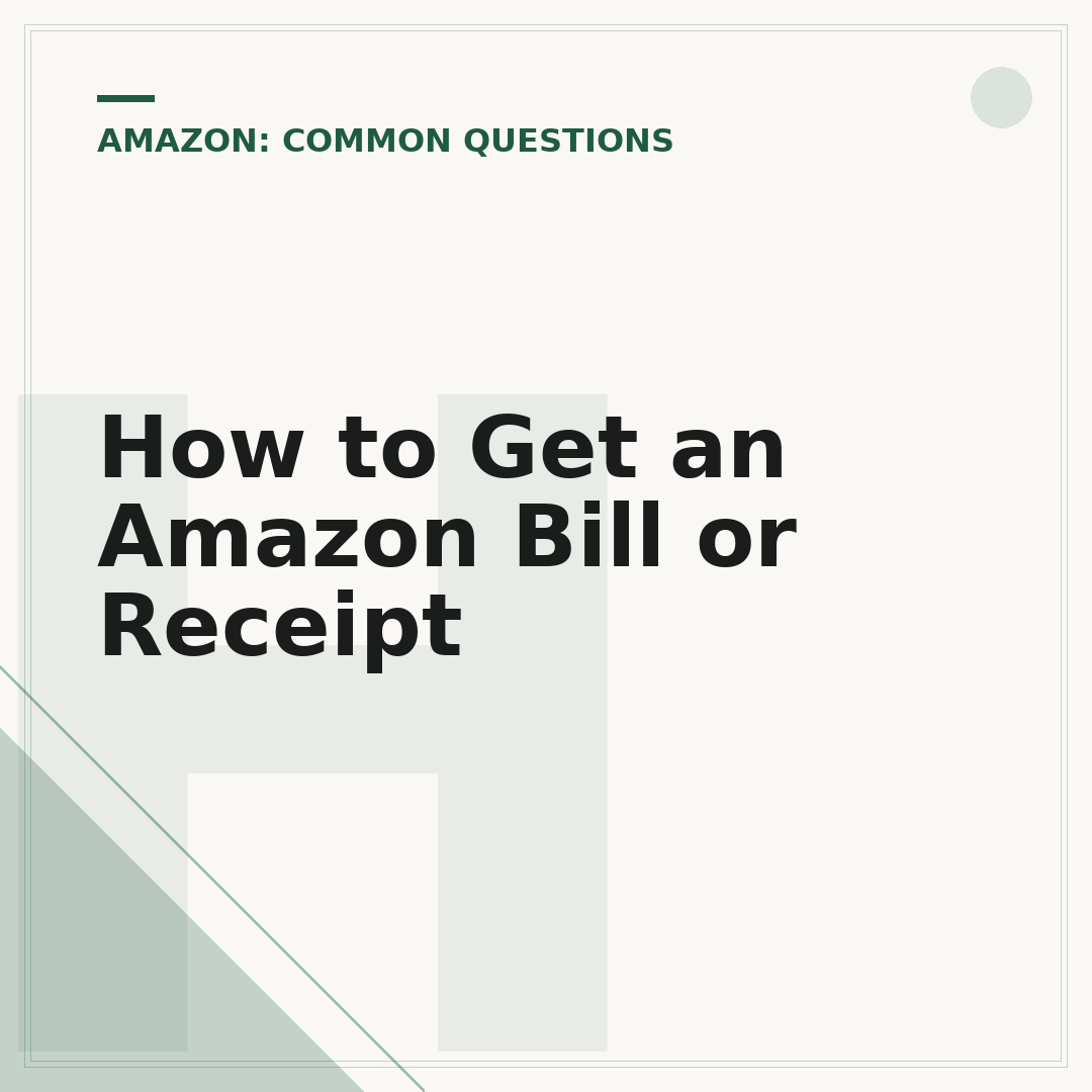 How to Get an Amazon Bill or Receipt