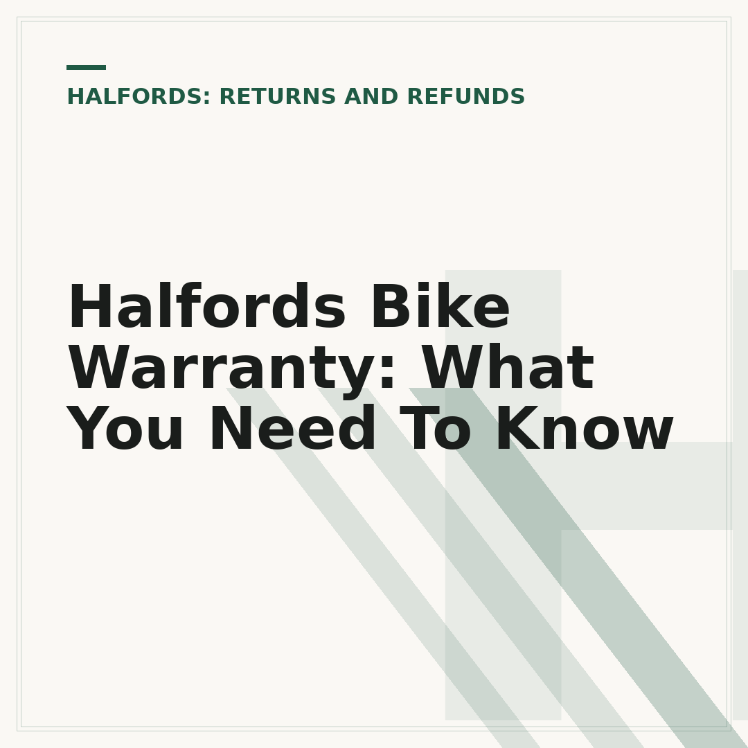 Halfords Bike Warranty: What You Need To Know