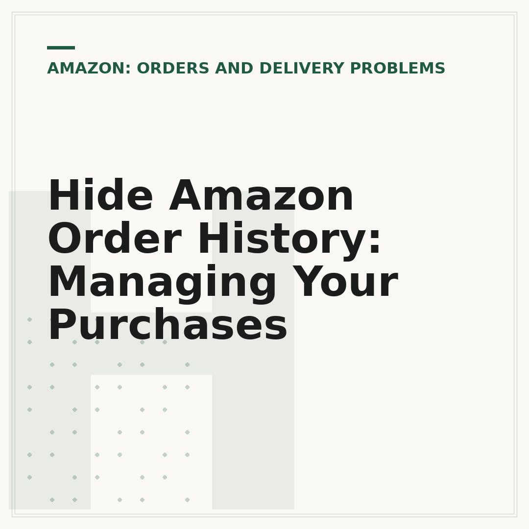 Hide Amazon Order History: Managing Your Purchases