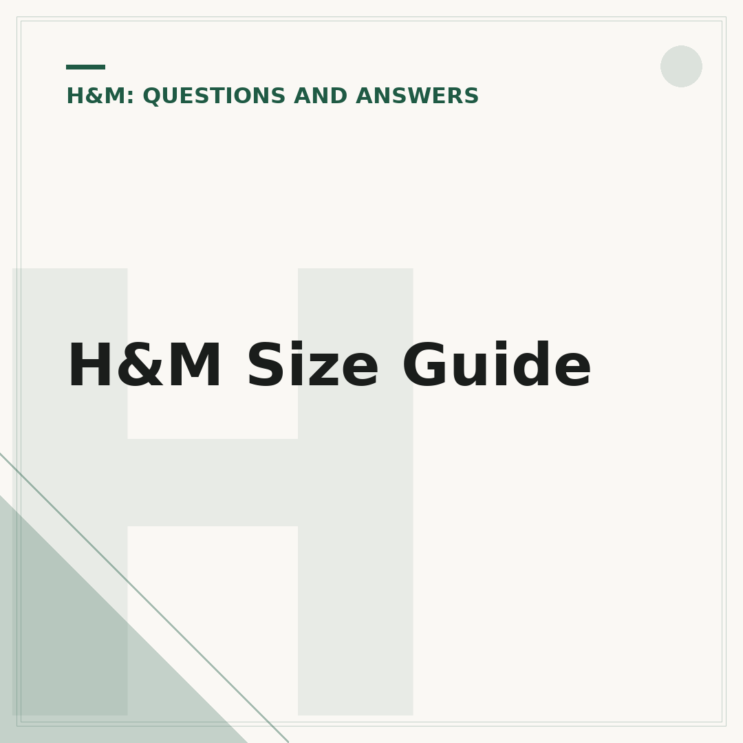 H&M Size Guide