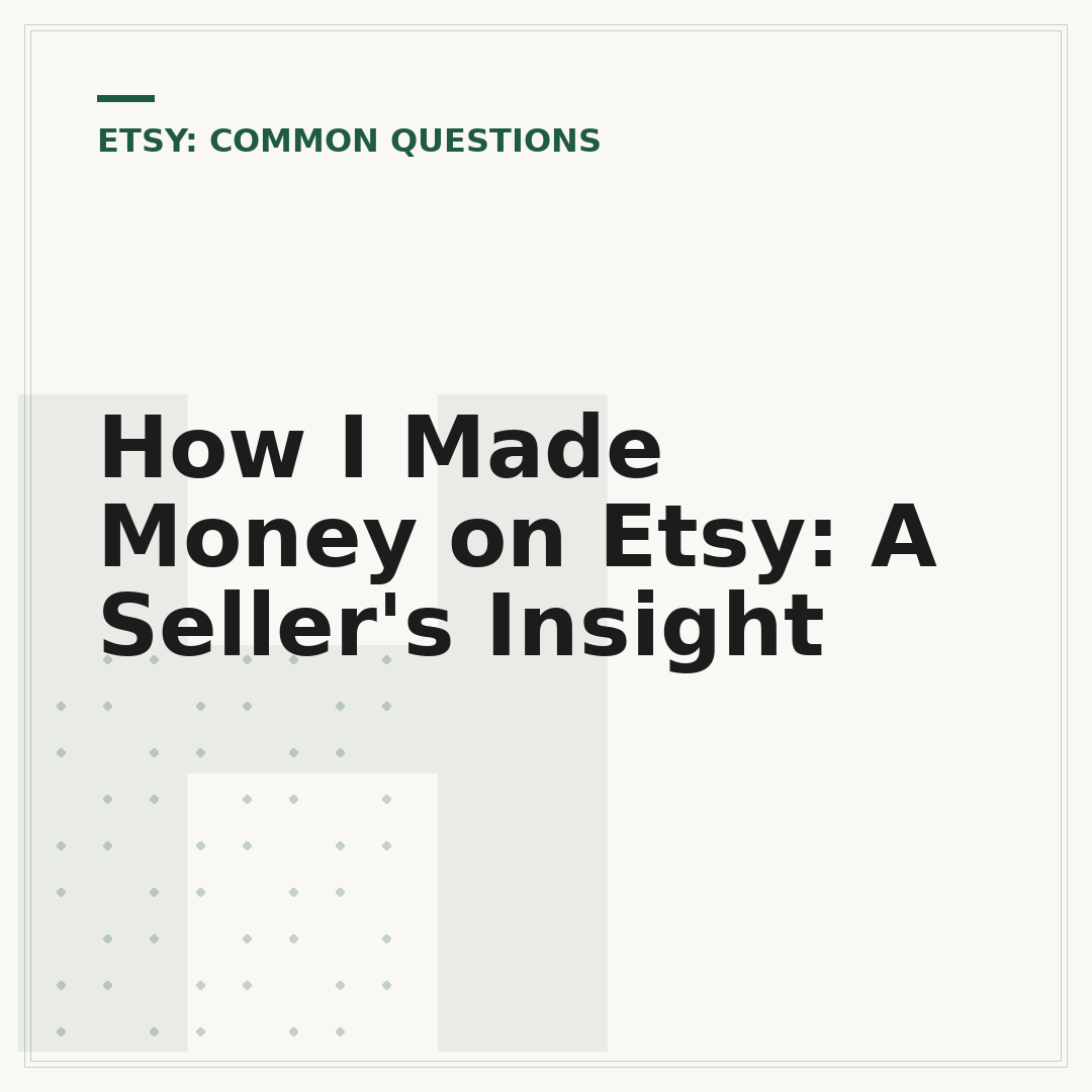 How I Made Money on Etsy: A Seller's Insight