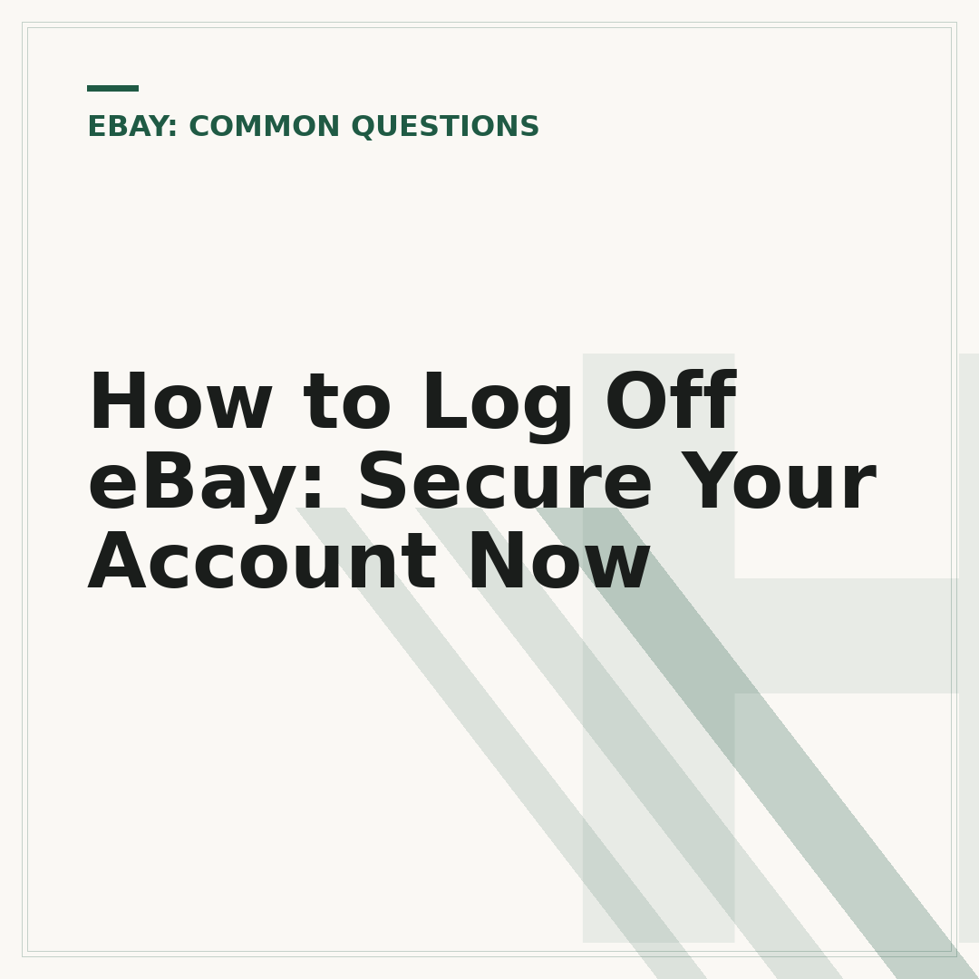 How to Log Off eBay: Secure Your Account Now