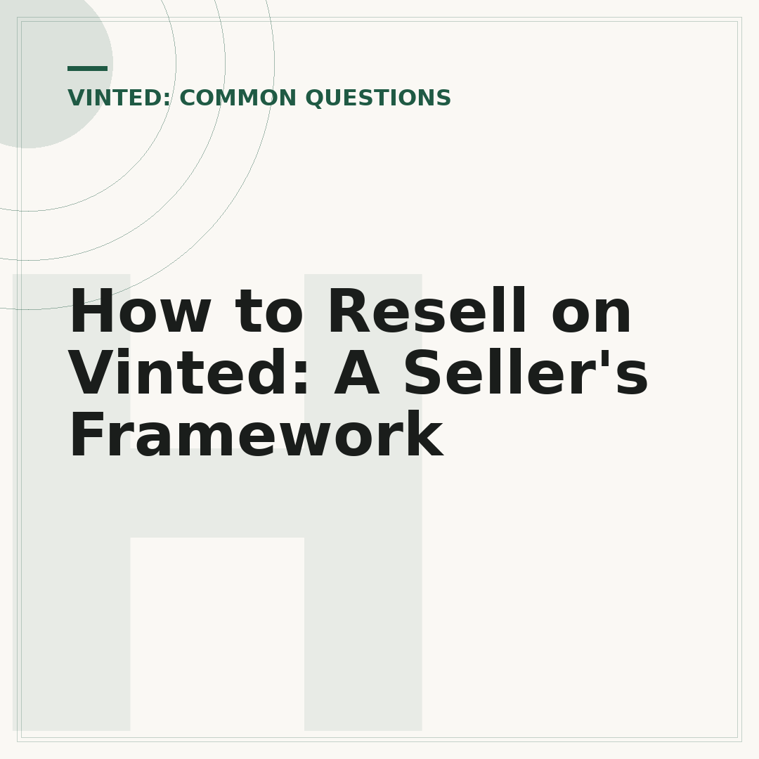 How to Resell on Vinted: A Seller's Framework
