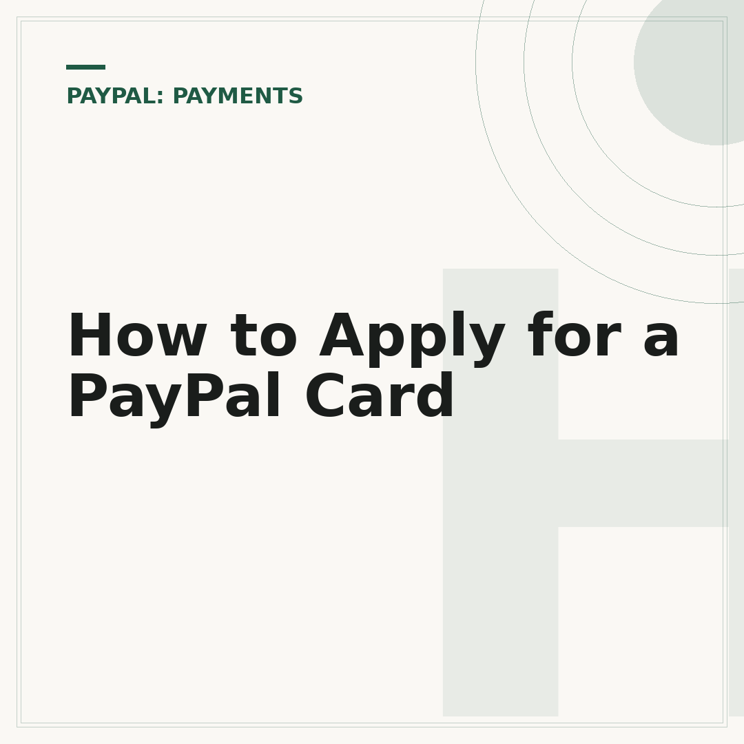How to Apply for a PayPal Card