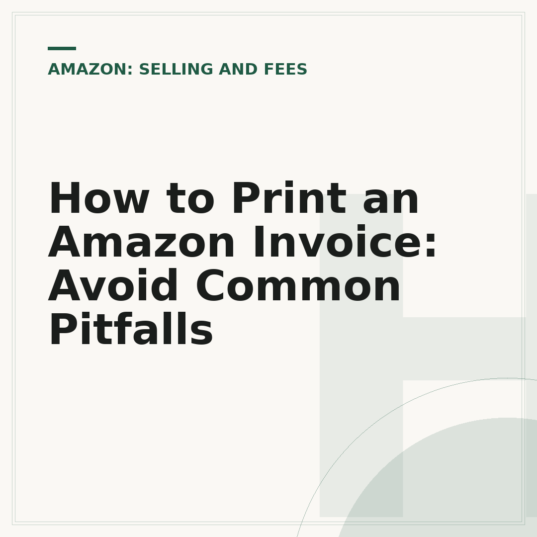 How to Print an Amazon Invoice: Avoid Common Pitfalls
