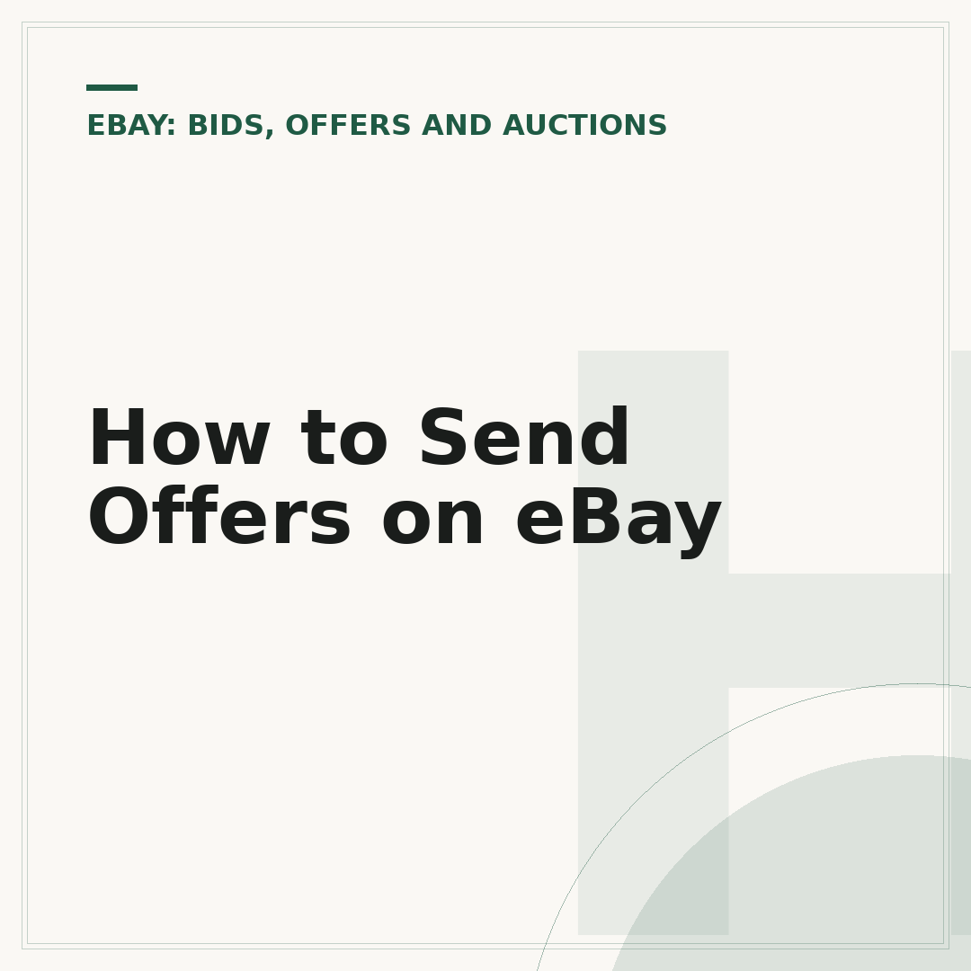 How to Send Offers on eBay