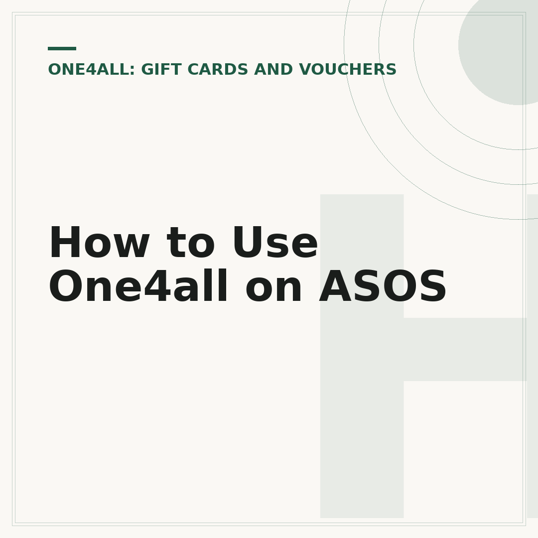 How to Use One4all on ASOS