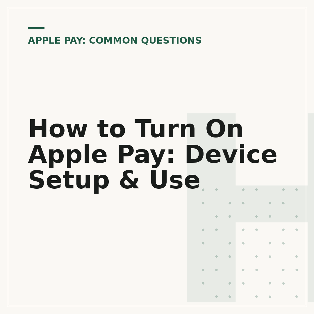 How to Turn On Apple Pay: Device Setup & Use
