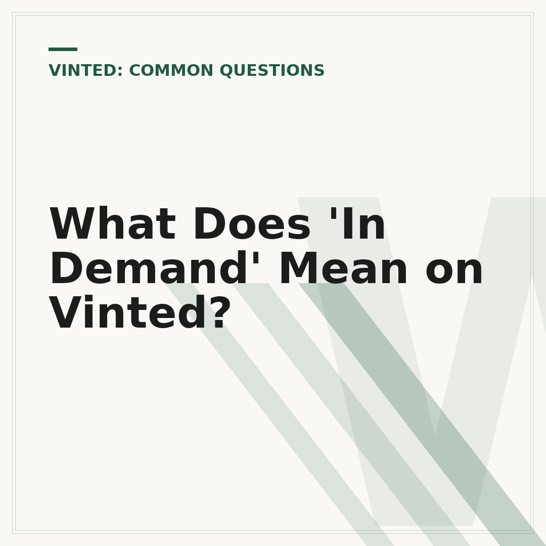 What Does 'In Demand' Mean on Vinted?
