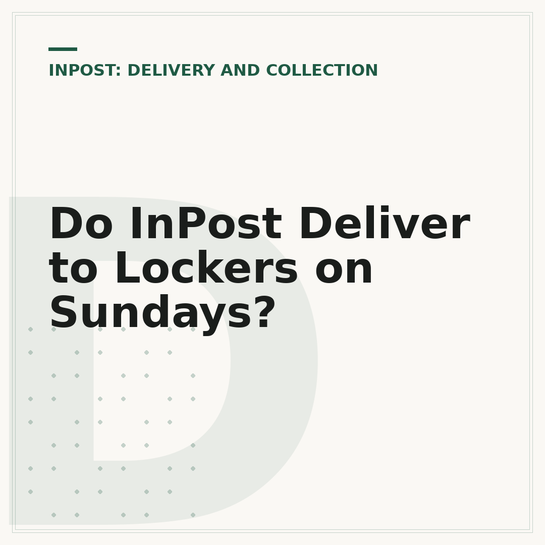 Do InPost Deliver to Lockers on Sundays?