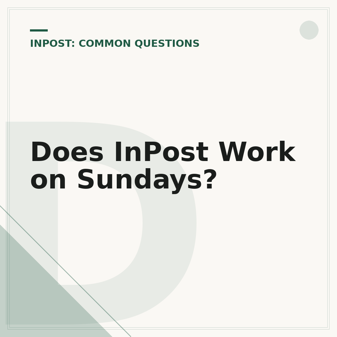 Does InPost Work on Sundays?
