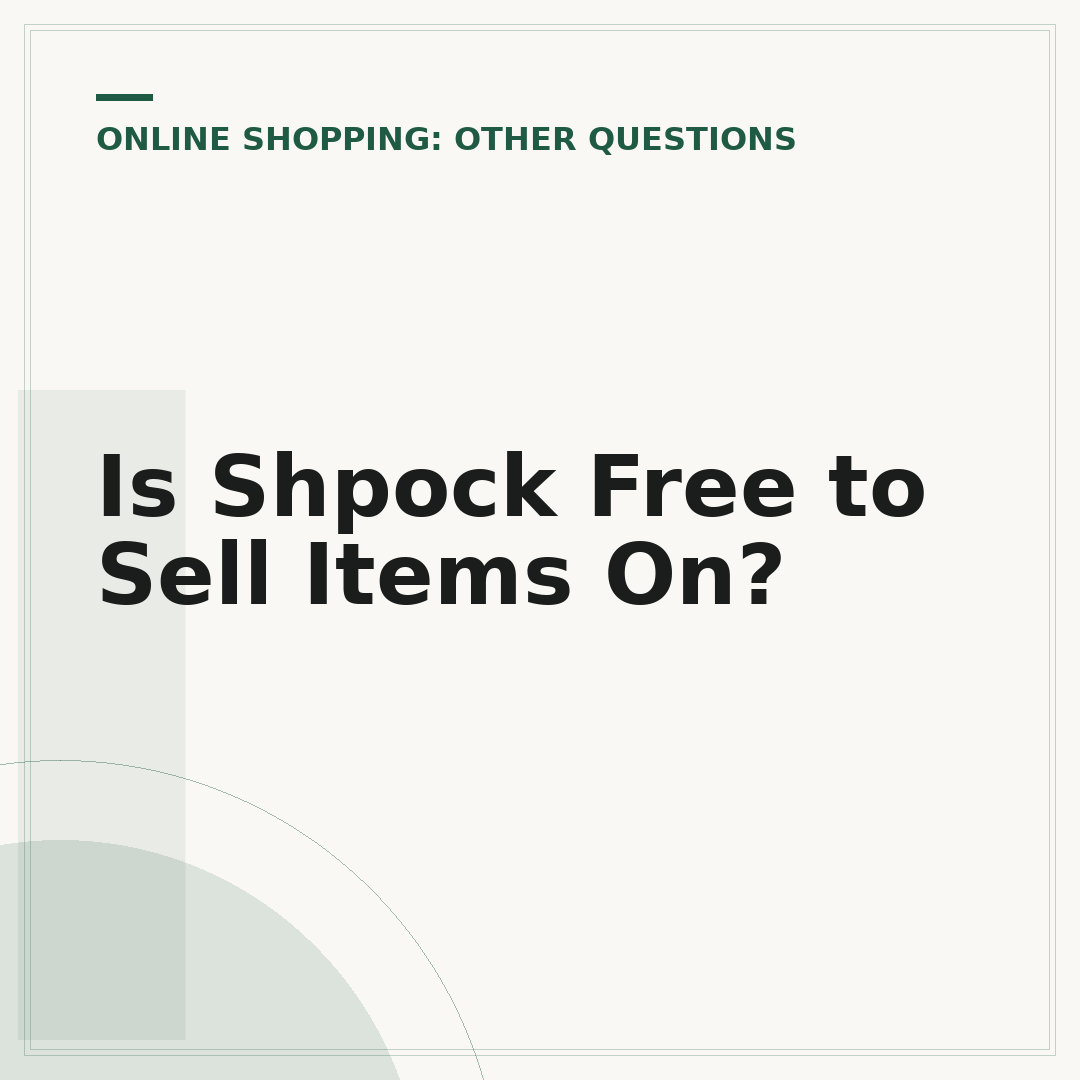 Is Shpock Free to Sell Items On?