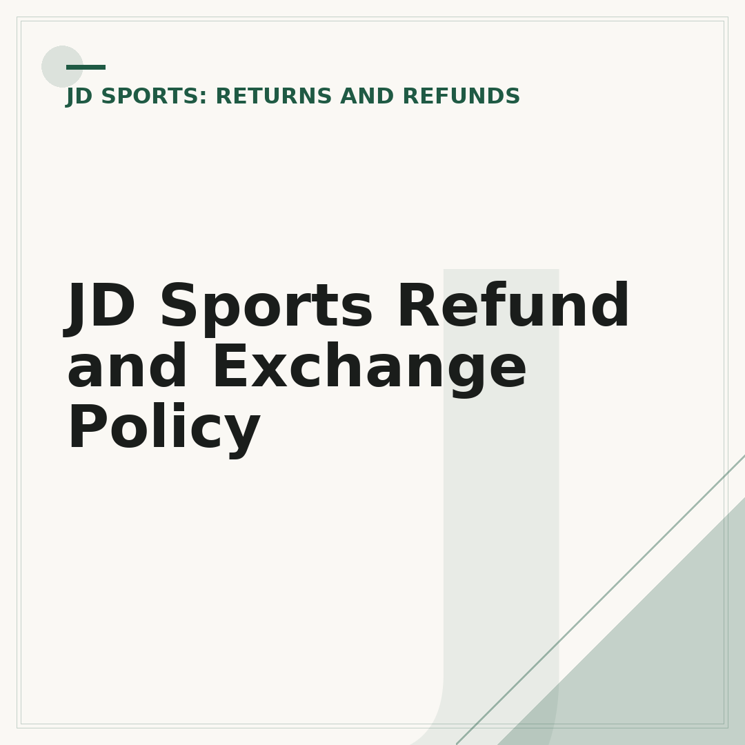 JD Sports Refund and Exchange Policy