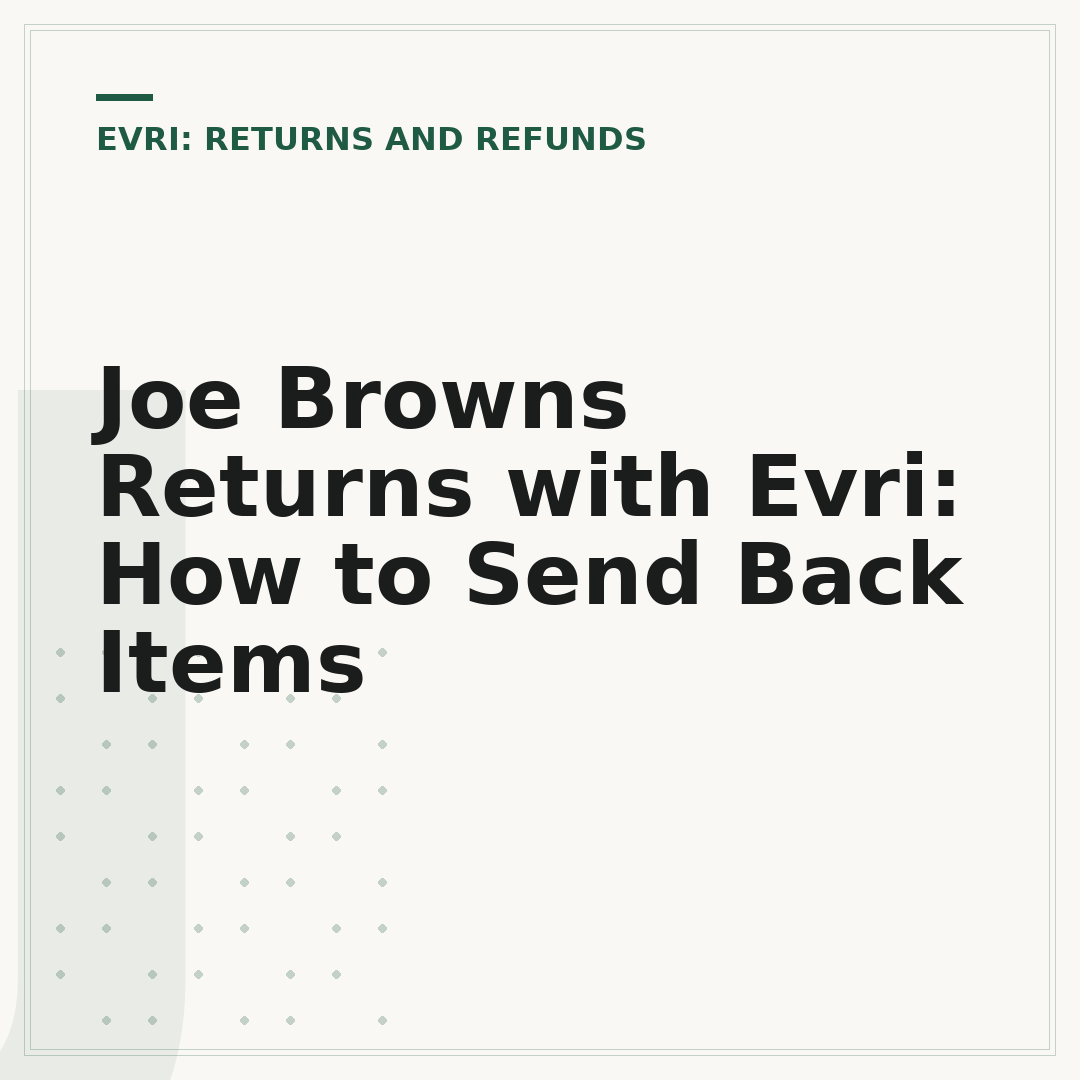 Joe Browns Returns with Evri: How to Send Back Items