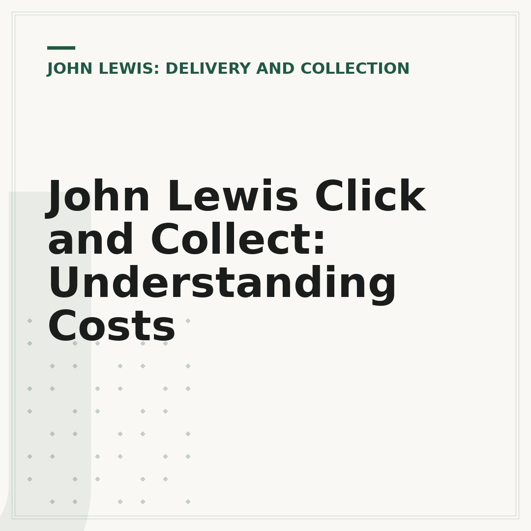 John Lewis Click and Collect: Understanding Costs