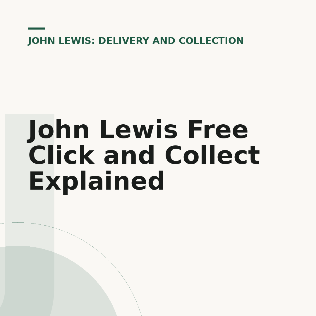 John Lewis Free Click and Collect Explained