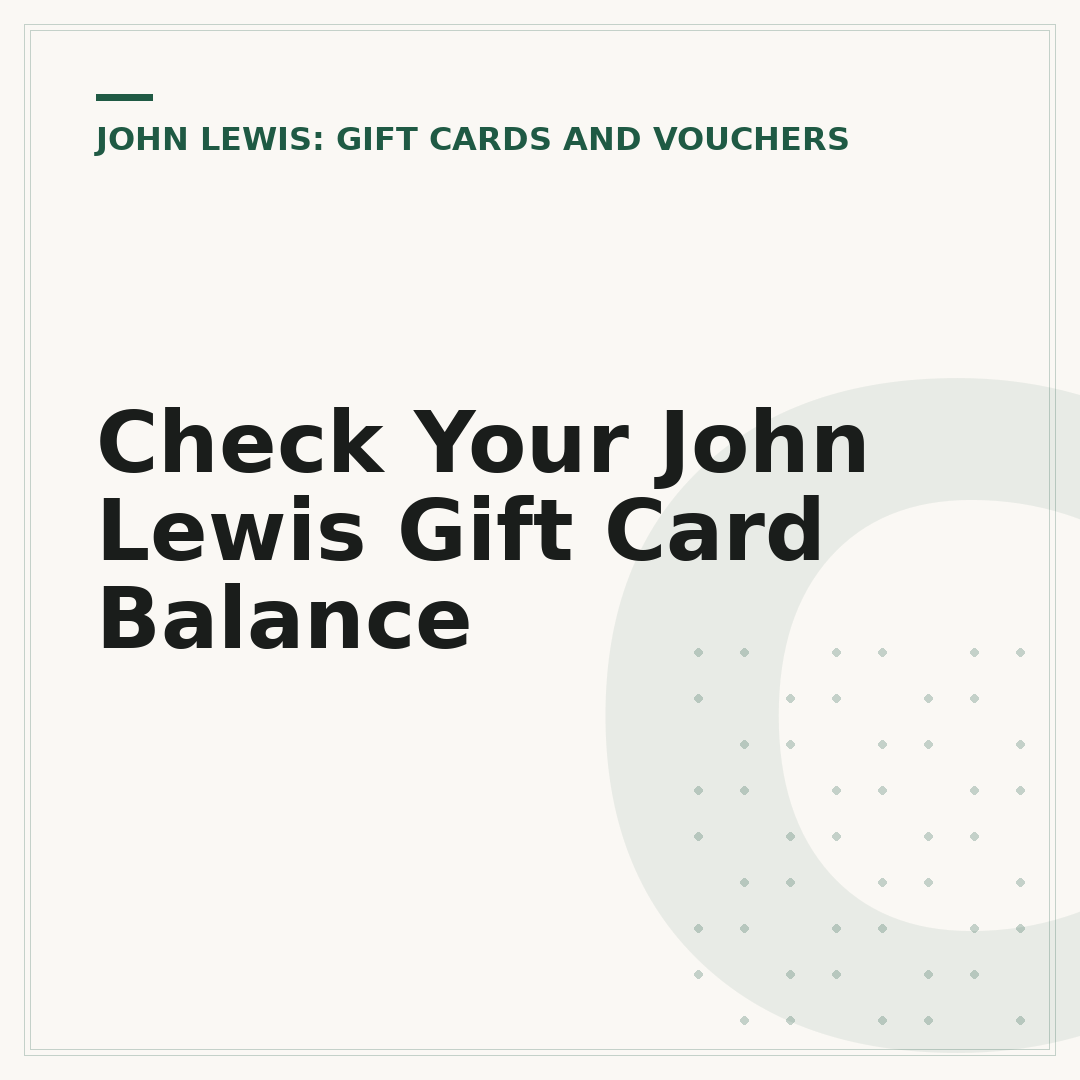 Check Your John Lewis Gift Card Balance