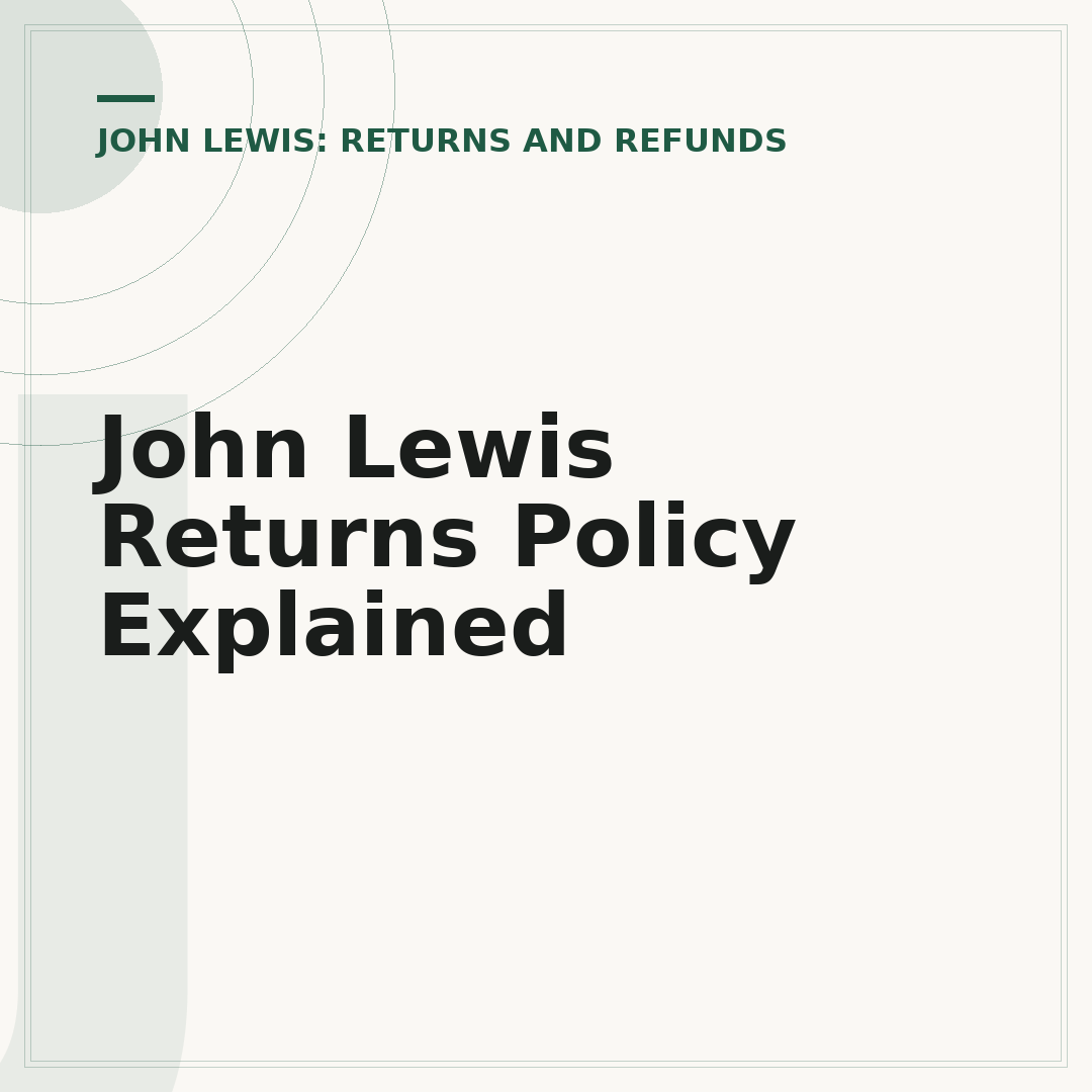 John Lewis Returns Policy Explained