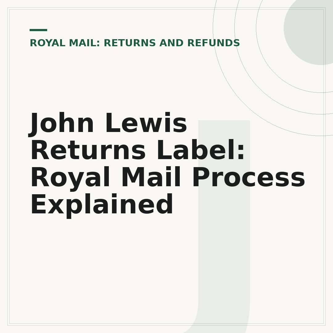 John Lewis Returns Label: Royal Mail Process Explained