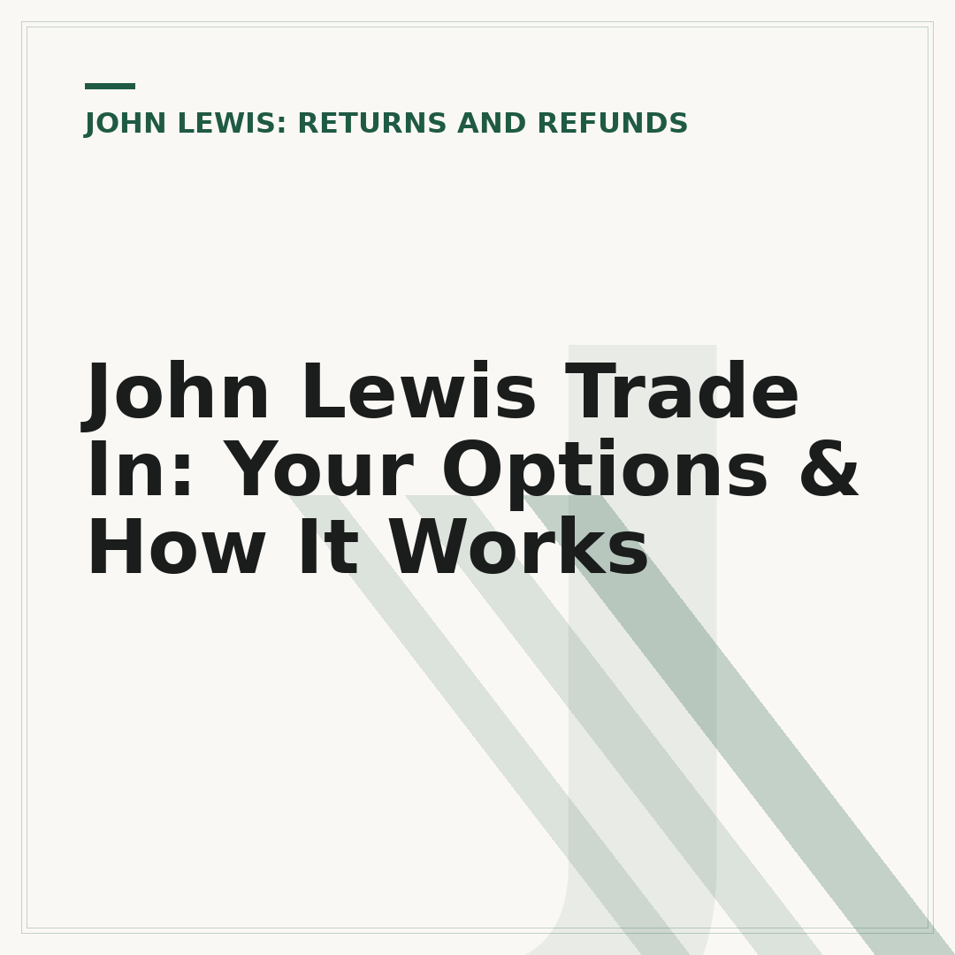 John Lewis Trade In: Your Options & How It Works