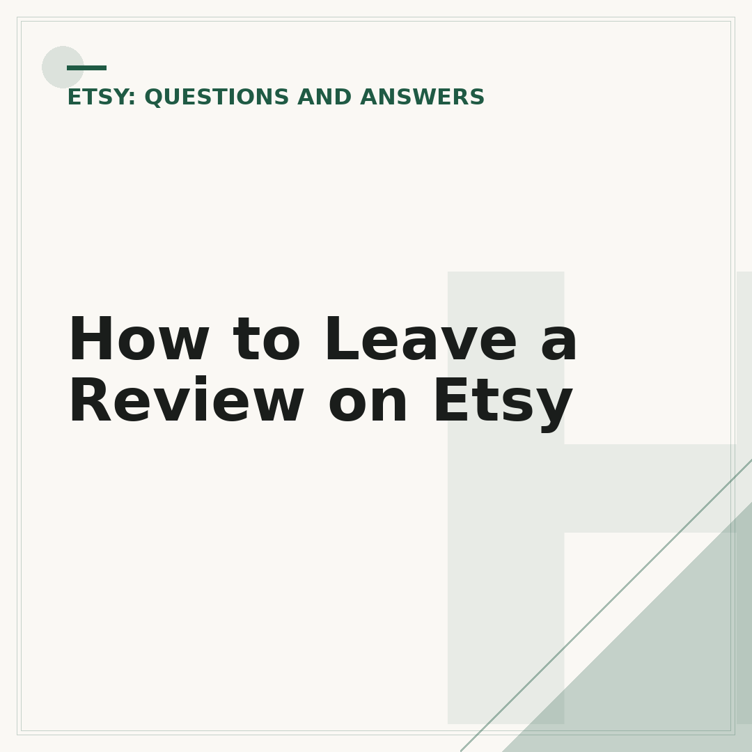 How to Leave a Review on Etsy