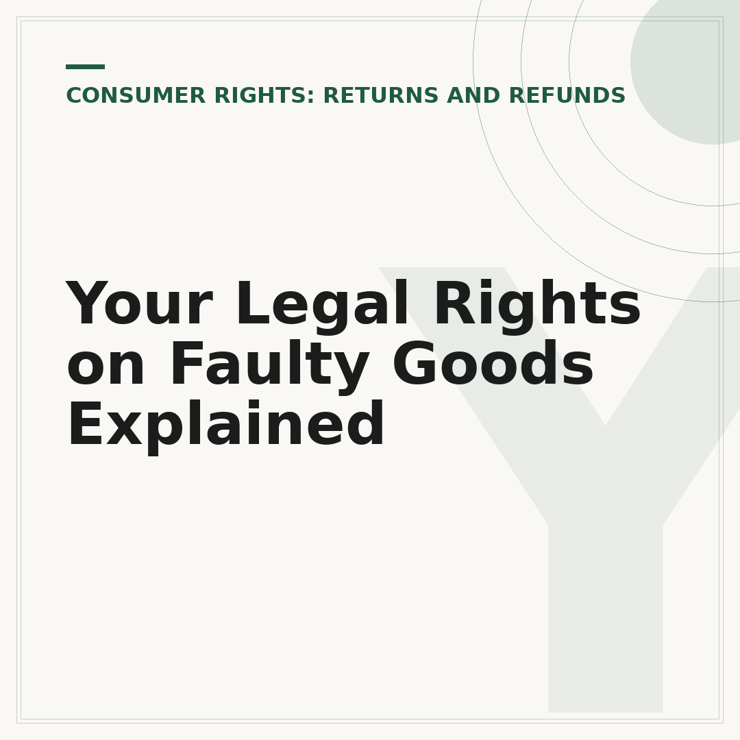 Your Legal Rights on Faulty Goods Explained