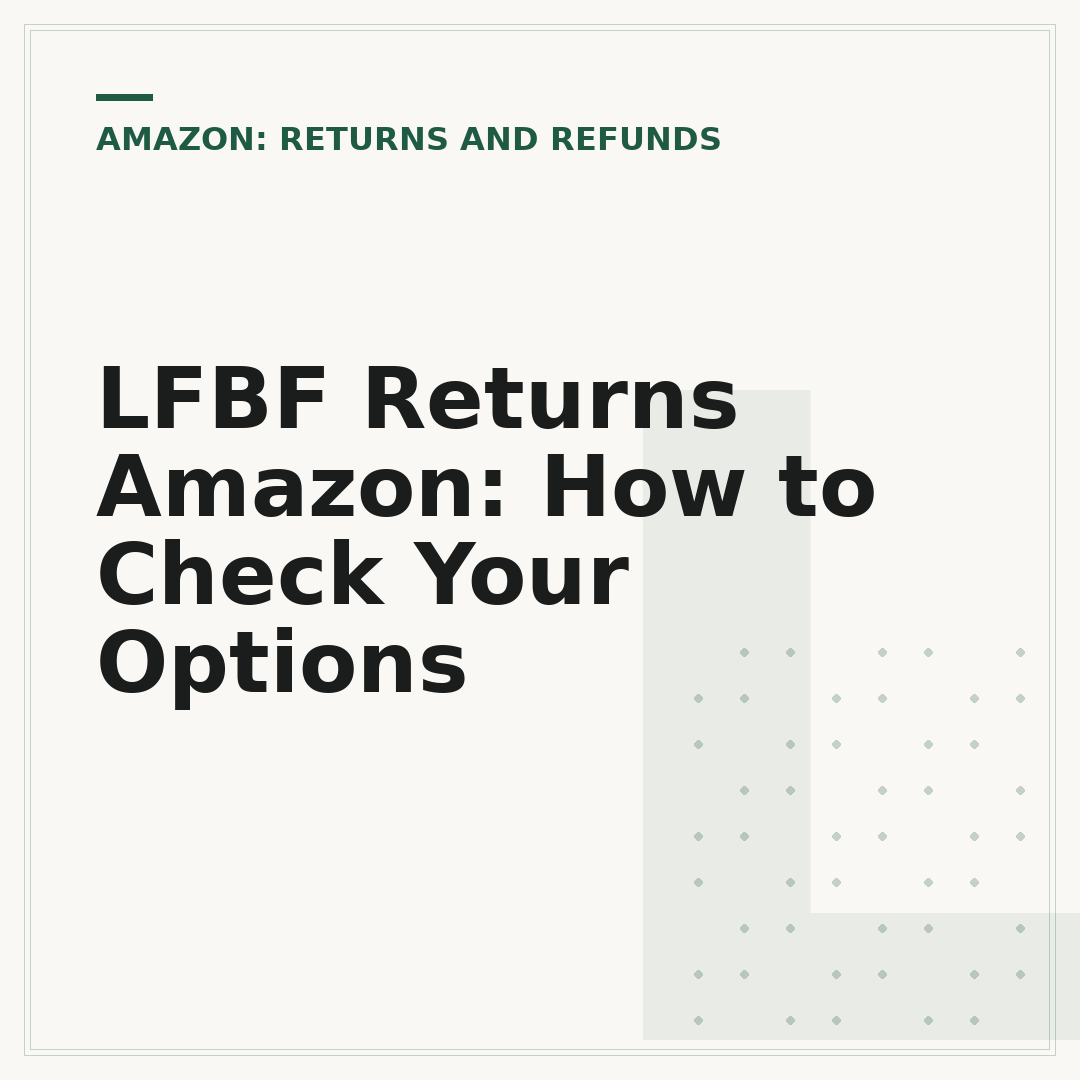 LFBF Returns Amazon: How to Check Your Options