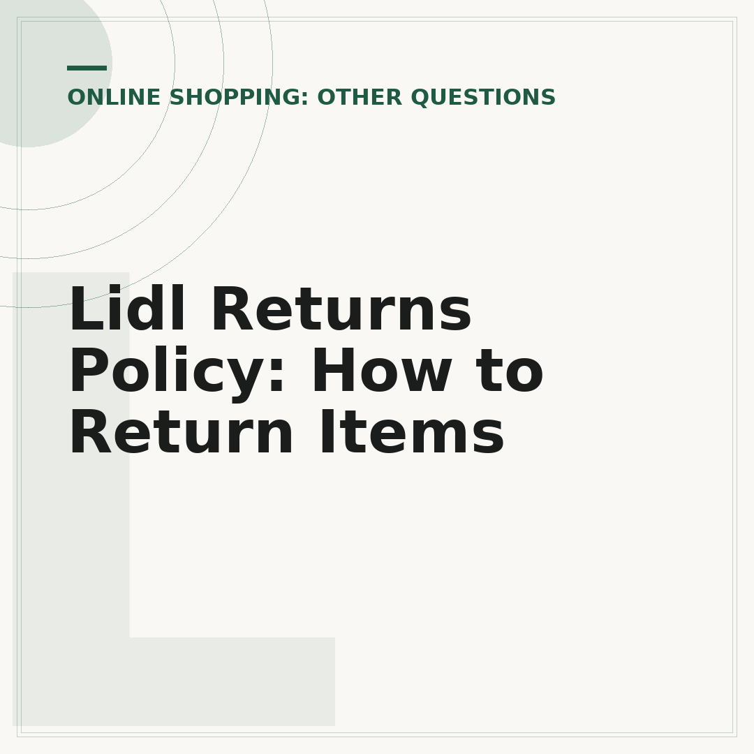 Lidl Returns Policy: How to Return Items