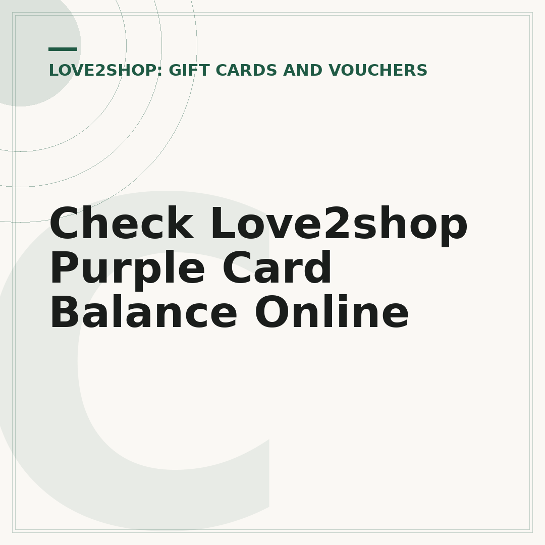 Check Love2shop Purple Card Balance Online