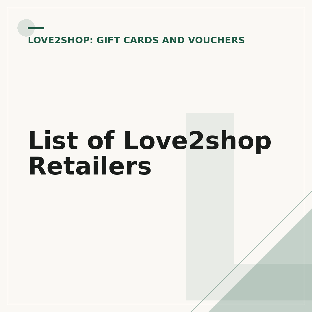 List of Love2shop Retailers