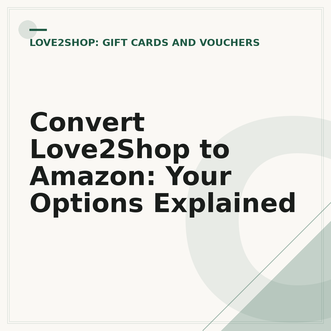 Convert Love2Shop to Amazon: Your Options Explained
