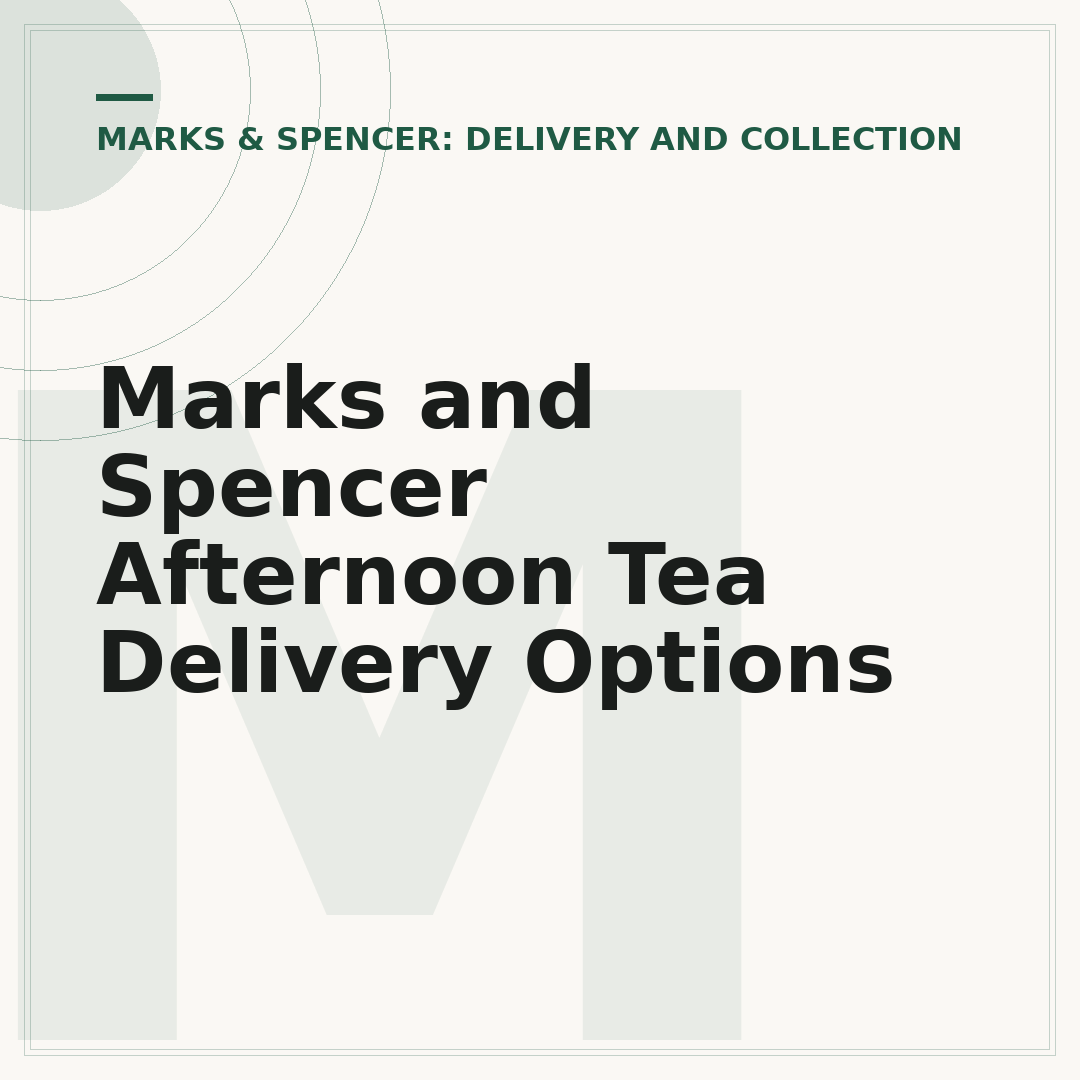Marks and Spencer Afternoon Tea Delivery Options