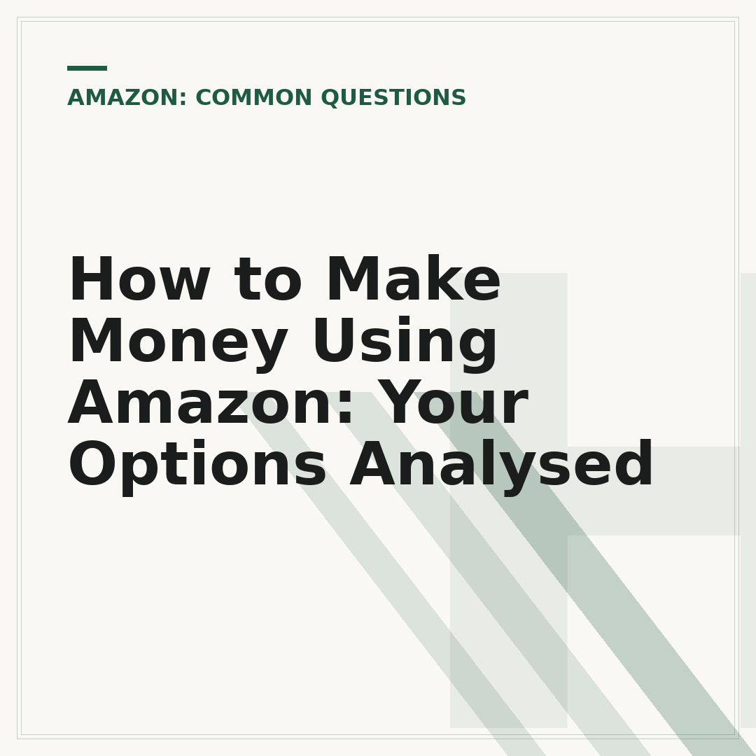How to Make Money Using Amazon: Your Options Analysed
