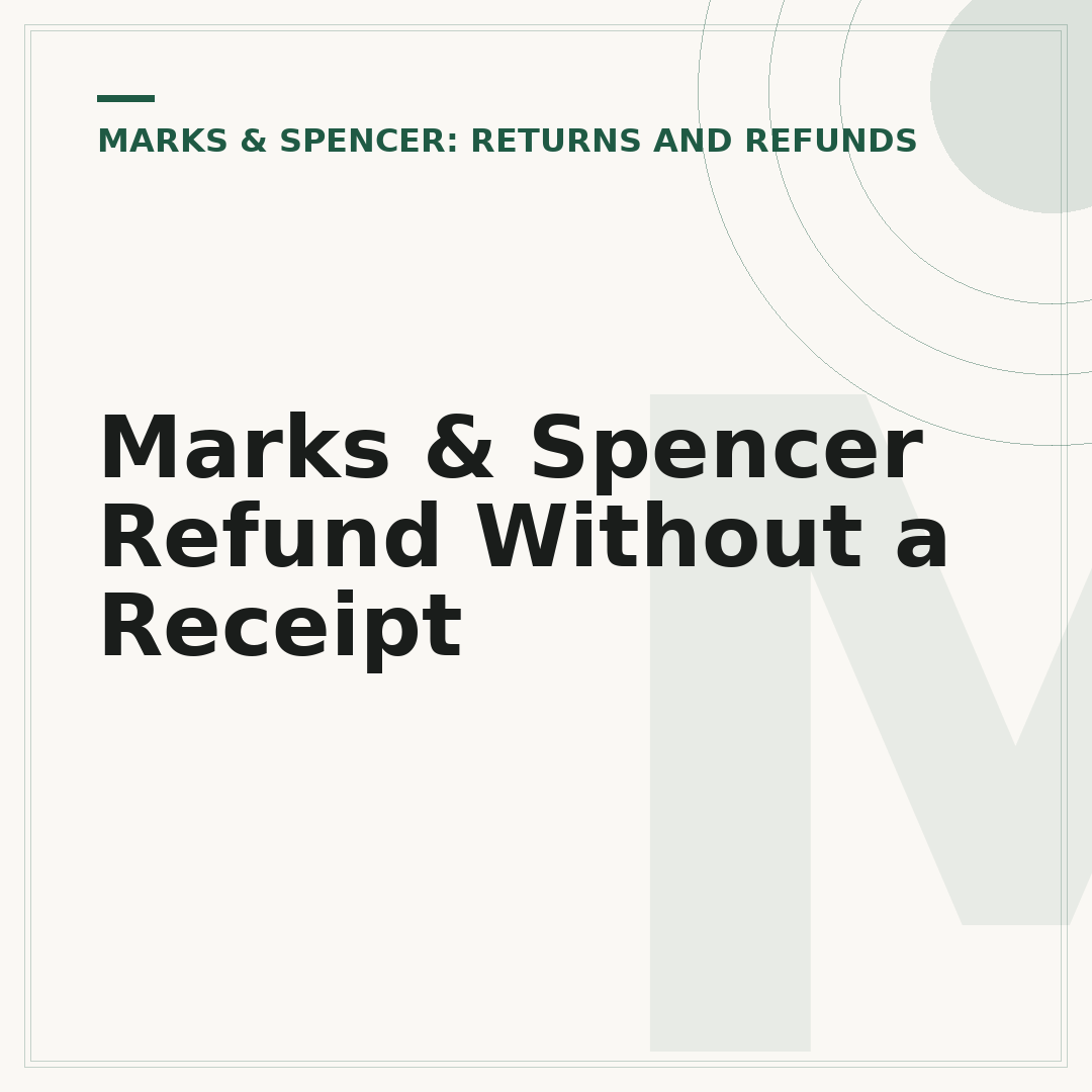 Marks & Spencer Refund Without a Receipt