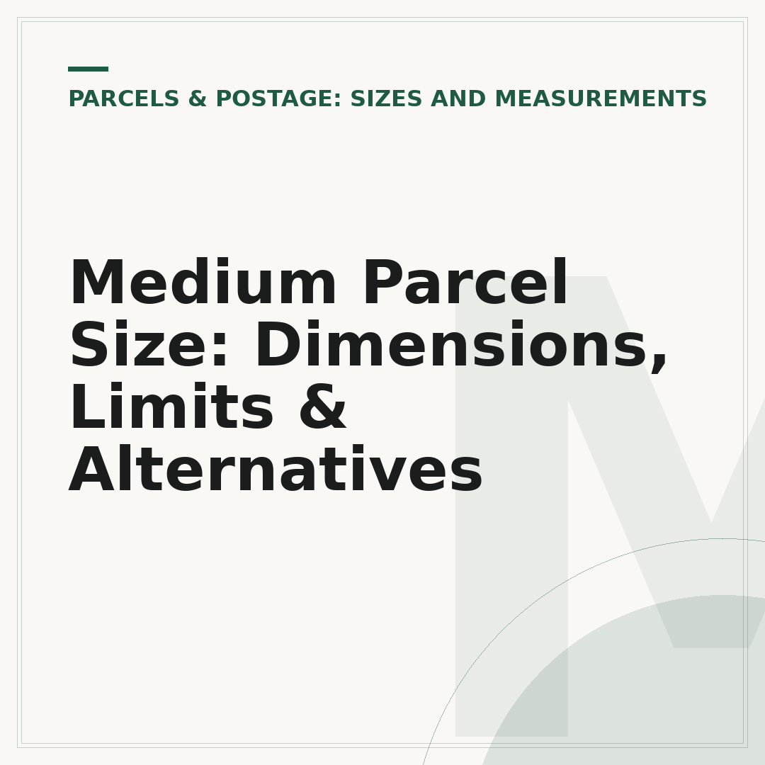 Medium Parcel Size: Dimensions, Limits & Alternatives