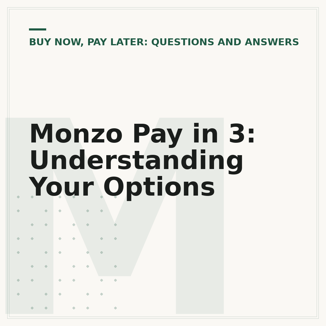 Monzo Pay in 3: Understanding Your Options