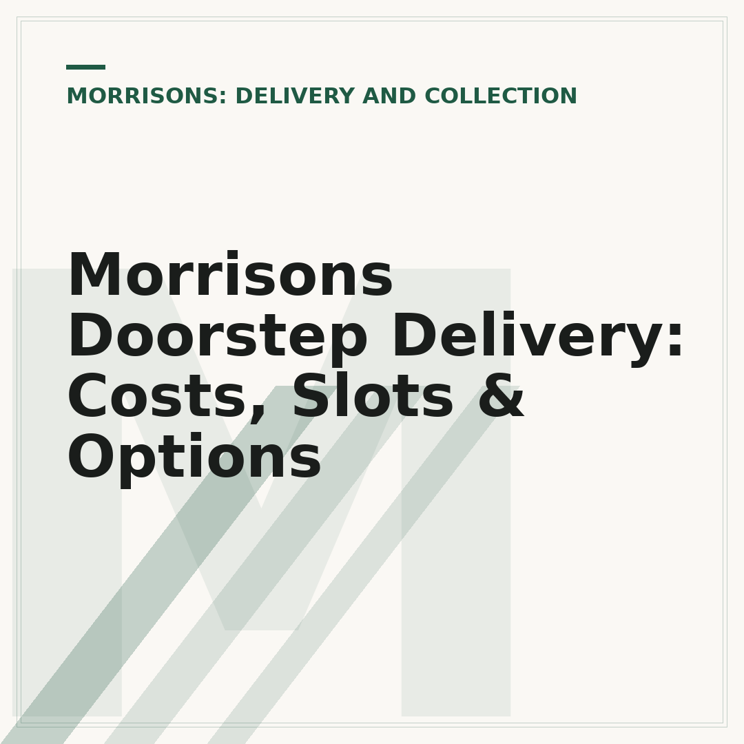 Morrisons Doorstep Delivery: Costs, Slots & Options