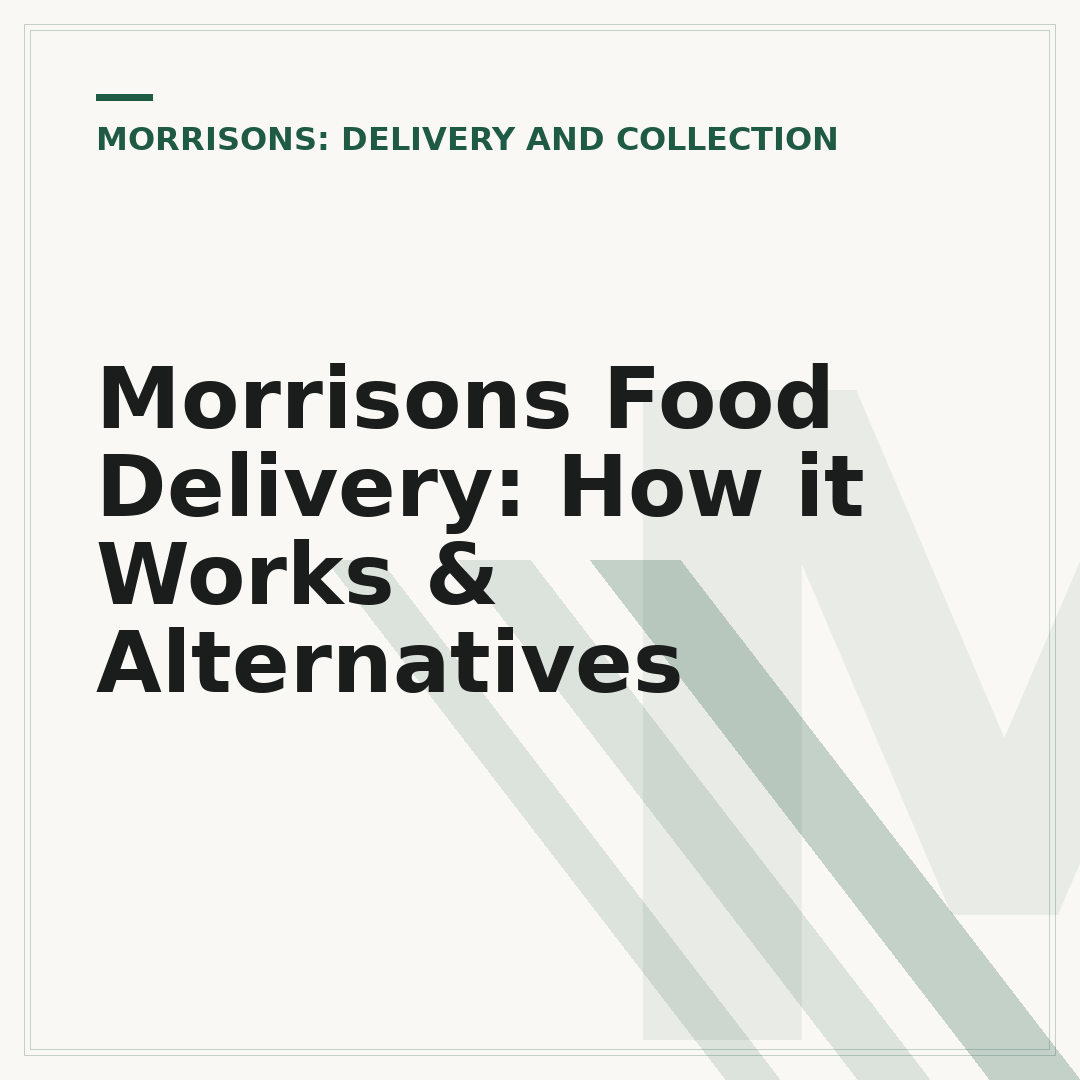 Morrisons Food Delivery: How it Works & Alternatives