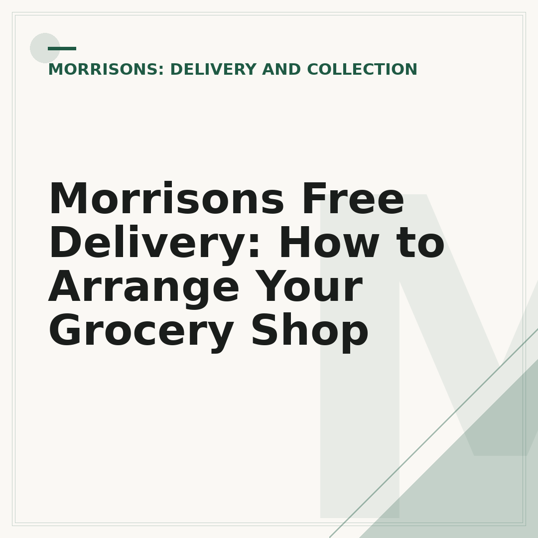 Morrisons Free Delivery: How to Arrange Your Grocery Shop