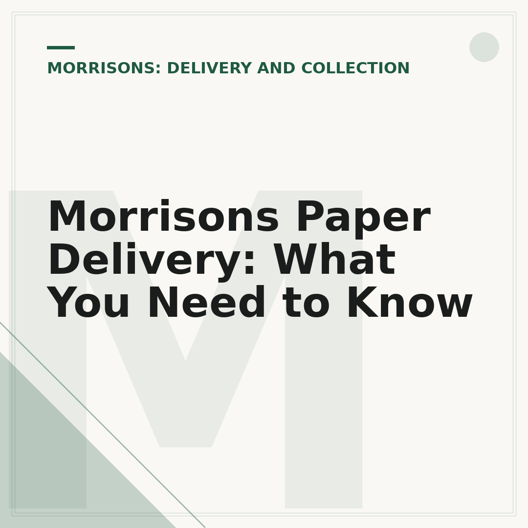 Morrisons Paper Delivery: What You Need to Know